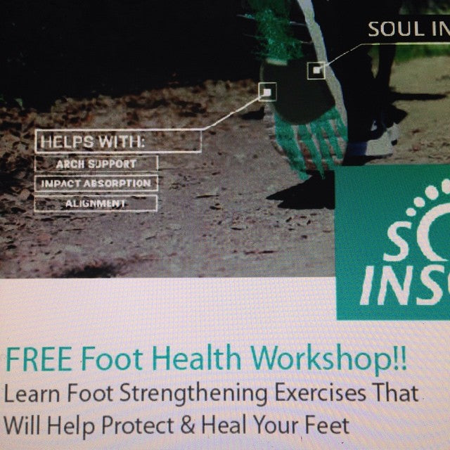 Im teaching a free workshop on exercises to improve your foot health tomorrow 5/15, please come join us! 10am-12pm at Healthy Shoes - 4770 clairemont Mesa blvd. San Diego ca 92117