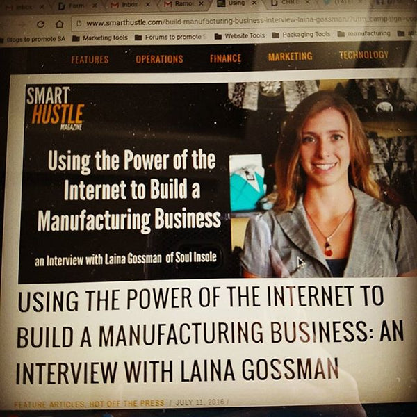 Creator of #yoursoulinsole featured on #smarthustle magazine. Read the news article &amp; listen to the podcast here! Http://bit.ly/29vdE87