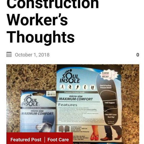 Thrilled to hear that our insoles have helped Chris with his Plantar fasciitis, despite long hours on his feet, working construction!
